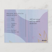 Skandinavisches Japandi Moderne Abstrakte Hochzeit Postkarte (Rückseite)