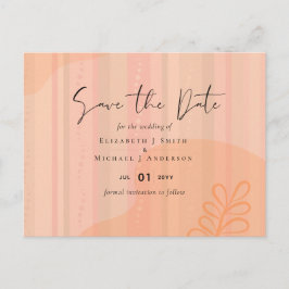 Skandinavisches Japandi Moderne Abstrakte Hochzeit Postkarte