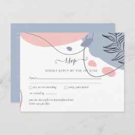 Skandinavisches Japandi Moderne Abstrakte Hochzeit Postkarte