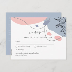 Skandinavisches Japandi Moderne Abstrakte Hochzeit Postkarte