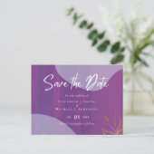 Skandinavisches Japandi Moderne Abstrakte Hochzeit Postkarte (Stehend Vorderseite)