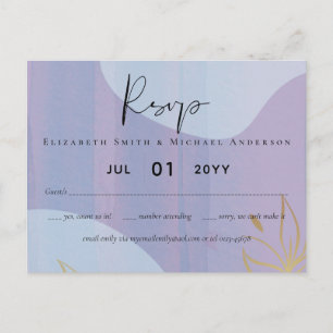 Skandinavisches Japandi Moderne Abstrakte Hochzeit Postkarte