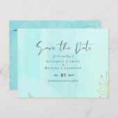 Skandinavisches Japandi Moderne Abstrakte Hochzeit Postkarte (Vorne/Hinten)