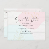 Skandinavisches Japandi Moderne Abstrakte Hochzeit Postkarte (Vorne/Hinten)