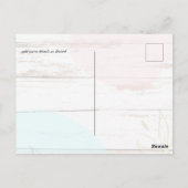 Skandinavisches Japandi Moderne Abstrakte Hochzeit Postkarte (Rückseite)