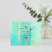 Skandinavisches Japandi Moderne Abstrakte Hochzeit Postkarte (Stehend Vorderseite)