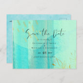 Skandinavisches Japandi Moderne Abstrakte Hochzeit Postkarte (Vorne/Hinten)