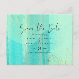 Skandinavisches Japandi Moderne Abstrakte Hochzeit Postkarte