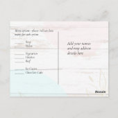 Skandinavisches Japandi Moderne Abstrakte Hochzeit Postkarte (Rückseite)