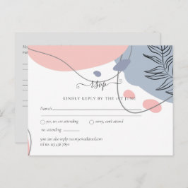 Skandinavisches Japandi Moderne Abstrakte Hochzeit Postkarte