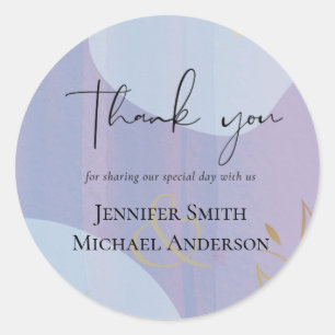 Skandinavisches Japandi Moderne Abstrakte Hochzeit Runder Aufkleber