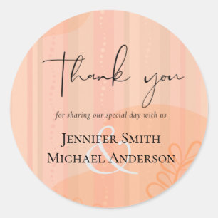 Skandinavisches Japandi Moderne Abstrakte Hochzeit Runder Aufkleber