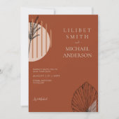 Skandinavisches Japandi Moderne Abstrakte Rett Dat Einladung (Vorderseite)