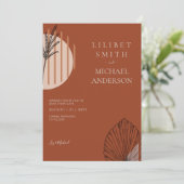 Skandinavisches Japandi Moderne Abstrakte Rett Dat Einladung (Stehend Vorderseite)