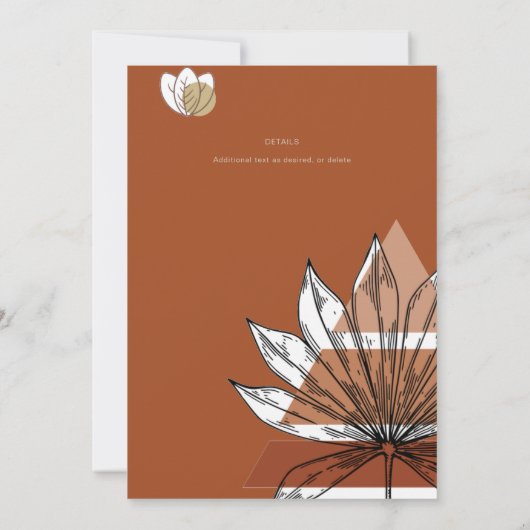 Skandinavisches Japandi Moderne Abstrakte Rett Dat Einladung (Rückseite)