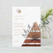 Skandinavisches Japandi Moderne Abstrakte Rett Dat Einladung (Stehend Vorderseite)