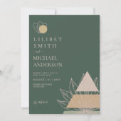 Skandinavisches Japandi Moderne Abstrakte Rett Dat Einladung (Vorderseite)