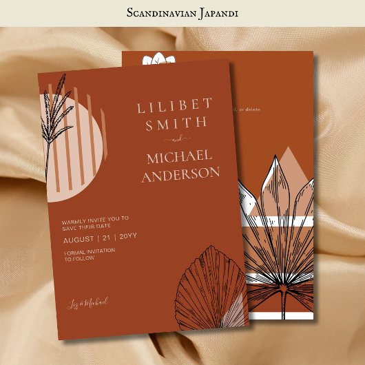 Skandinavisches Japandi Moderne Abstrakte Rett Dat Einladung