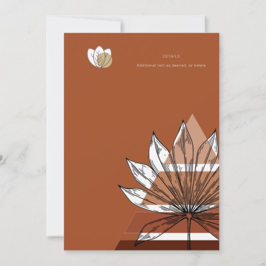 Skandinavisches Japandi Moderne Abstrakte Rett Dat Einladung (Rückseite)