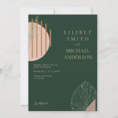 Skandinavisches Japandi Moderne Abstrakte Rett Dat Einladung (Vorderseite)