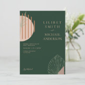 Skandinavisches Japandi Moderne Abstrakte Rett Dat Einladung (Stehend Vorderseite)