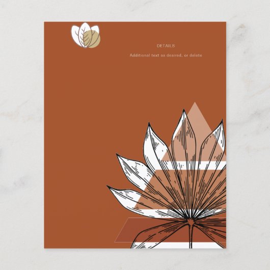 Skandinavisches Japandi Moderne Abstrakte Rett Dat Flyer (Hinten)