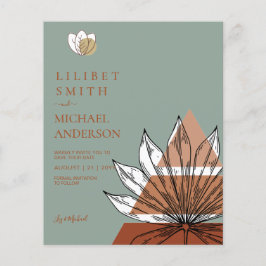 Skandinavisches Japandi Moderne Abstrakte Rett Dat Flyer