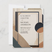 Skandinavisches Japandi Wedding Theme Earth Tones Einladung (Vorderseite)