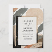 Skandinavisches Japandi Wedding Theme Earth Tones Einladung (Vorderseite)