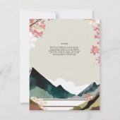 Skandinavisches Japandi Wedding Theme Earth Tones Einladung (Rückseite)