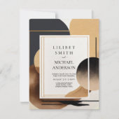 Skandinavisches Japandi Wedding Theme Earth Tones Einladung (Vorderseite)