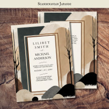 Skandinavisches Japandi Wedding Theme Earth Tones