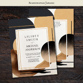 Skandinavisches Japandi Wedding Theme Earth Tones Einladung