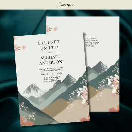 Skandinavisches Japandi Wedding Theme Earth Tones Einladung