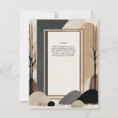 Skandinavisches Japandi Wedding Theme Earth Tones Einladung (Rückseite)