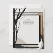 Skandinavisches Japandi Wedding Theme Earth Tones Einladung (Rückseite)