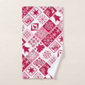 skandinavisches kariert badhandtuch set (Handtuch)