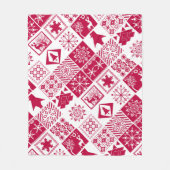 skandinavisches kariert fleecedecke (Vorderseite)