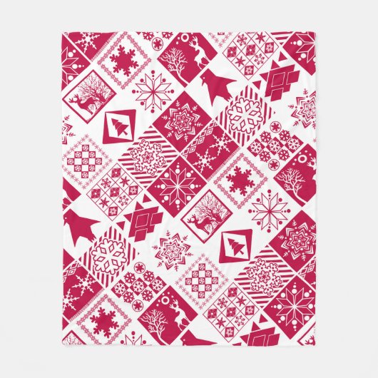 skandinavisches kariert fleecedecke (Vorderseite)