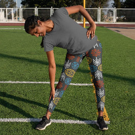 Skandinavisches Kunstmuster Capri Leggings