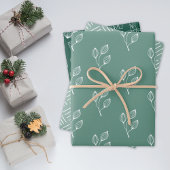 Skandinavisches Minimalfolkmuster Geschenkpapier Set