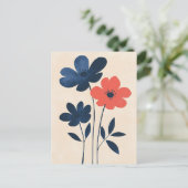 skandinavisches Minimalistisch #161 Postkarte (Stehend Vorderseite)