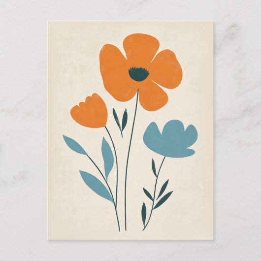 skandinavisches Minimalistisch #162 Postkarte (Vorderseite)