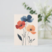 skandinavisches Minimalistisch #165 Postkarte (Stehend Vorderseite)