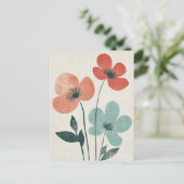 skandinavisches Minimalistisch #176 Postkarte (Stehend Vorderseite)