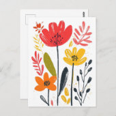 skandinavisches Minimalistisch #182 Postkarte (Vorne/Hinten)