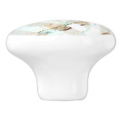 Skandinavisches Minimalistisch geometrisches Beige Keramikknauf (Seitenansicht)