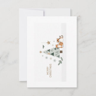 ❄️🎄 Skandinavisches minimalistisches Weihnachtska Dankeskarte