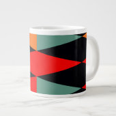 Skandinavisches Modern Geometrie Diamond Muster Jumbo-Tasse (Vorderseite Rechts)