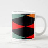 Skandinavisches Modern Geometrie Diamond Muster Jumbo-Tasse (Rechts)
